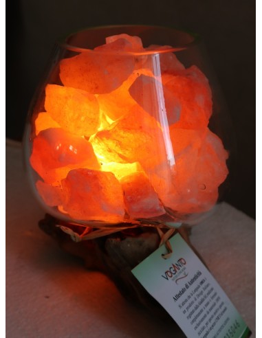 Lampada di sale UNICA VOGANTO creata in vetro...