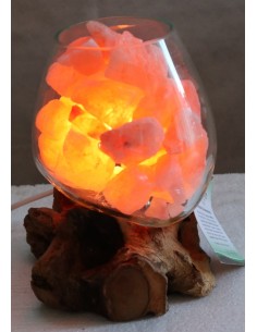 Lampada di sale UNICA VOGANTO creata in vetro soffiato su...