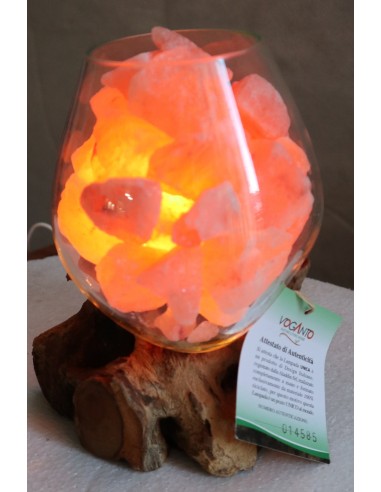 Lampada di sale UNICA VOGANTO creata in vetro...