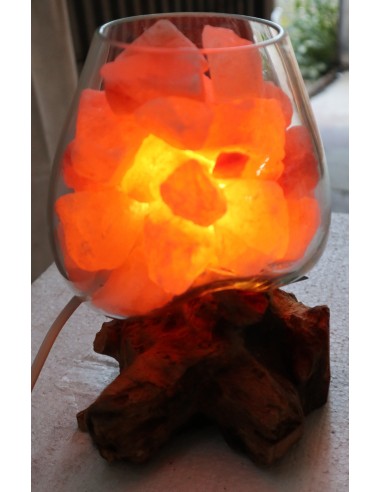 Lampada di sale UNICA VOGANTO creata in vetro...