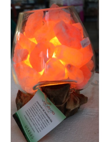 Lampada di sale UNICA VOGANTO creata in vetro...