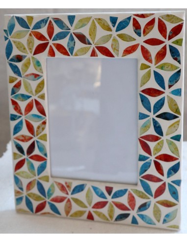 Porta foto cornice multicolor a fiori in...