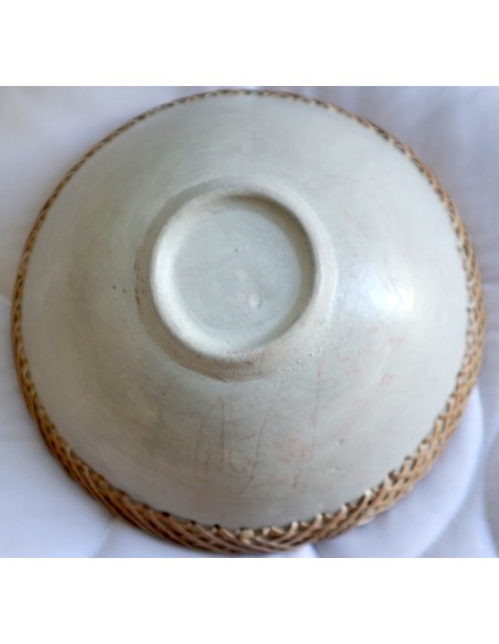 Portagioie o svuota tasche in terra cotta e mosaico di vetro tonda cm 19x6