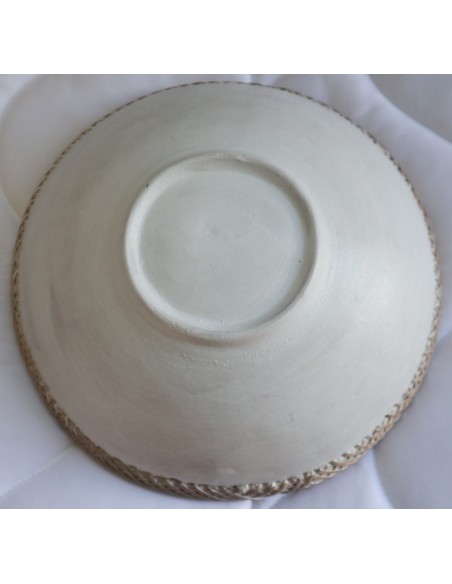 Portagioie o svuota tasche in terra cotta e mosaico di vetro tonda cm 24x6