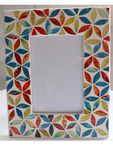 Porta foto cornice multicolor a fiori in...