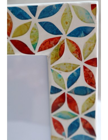 Porta foto cornice multicolor a fiori in...