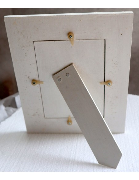 Porta foto cornice multicolor a fiori in mosaico di vetro colorato cm 25x20 x foto 15x10