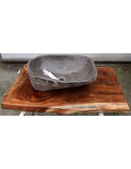 Piano in legno top massello suar o noce indiano per bagno cm 81x52/55x5h tavola n. 11