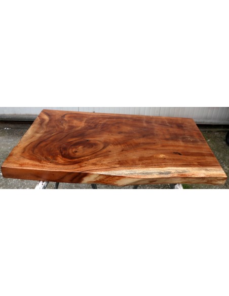 Piano in legno top massello suar o noce indiano per bagno cm 81x52/55x5h tavola n. 11