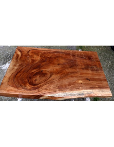 Piano in legno top massello suar o noce indiano per bagno cm 81x52/55x5h tavola n. 11