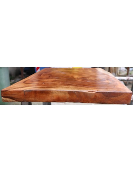 Piano in legno top massello suar o noce indiano per bagno cm 81x52/55x5h tavola n. 11