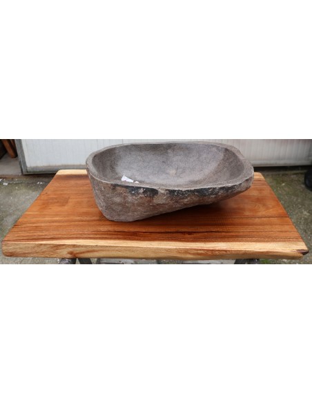 Piano in legno top massello suar o noce indiano per bagno cm 81x51/53x4,5h tavola n. 12