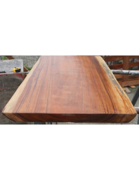 Piano in legno top massello suar o noce indiano per bagno cm 81x51/53x4,5h tavola n. 12