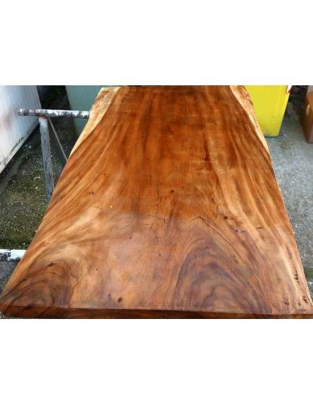 Piano in legno top massello Suar o noce indiano per bagno cm 123x68x69x5h OFFERTA tavola n. 13