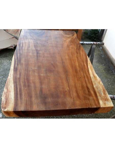 Piano in legno top massello Suar o noce indiano per bagno cm 123x68x69x5h OFFERTA tavola n. 13