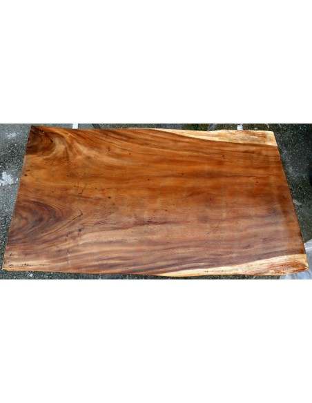 Piano in legno top massello Suar o noce indiano per bagno cm 123x68x69x5h OFFERTA tavola n. 13