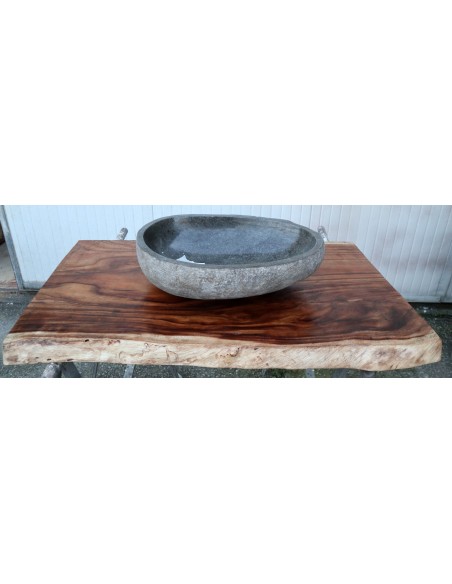 Piano in legno top massello suar o noce indiano per bagno cm 106x62x68x5h OFFERTA tavola n. 15