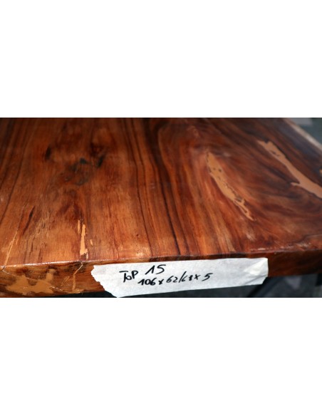 Piano in legno top massello suar o noce indiano per bagno cm 106x62x68x5h OFFERTA tavola n. 15