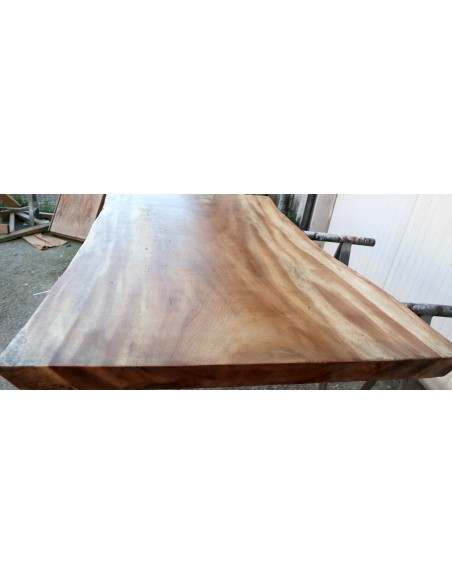 Piano in legno top massello suar o noce indiano per bagno cm 120x65x76x5h tavola n. 16