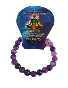 Bracciale energetico VOGANTO in pietra vera di Ametista...