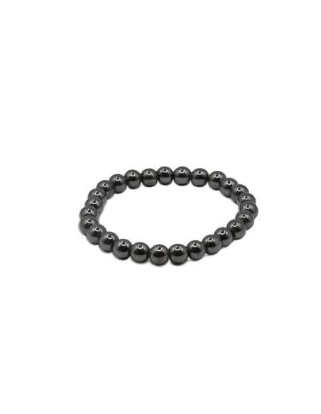 Bracciale energetico VOGANTO in pietra vera IN EMATITE mm 8 braccialetto perle