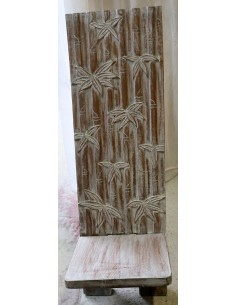 Sedia in legno di mogano tipo sdraia bianca decapata... 2