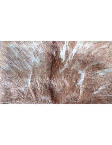 Sgabello in legno e pelle di capra artigianale pieghevole