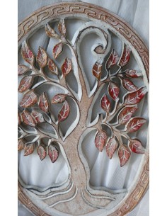 Albero della vita il legno mdf pannello da muro bianco e... 2