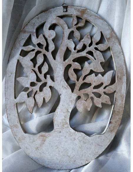 Albero della vita il legno mdf pannello da muro bianco e rosa