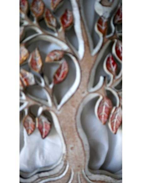 Albero della vita il legno mdf pannello da muro bianco e rosa