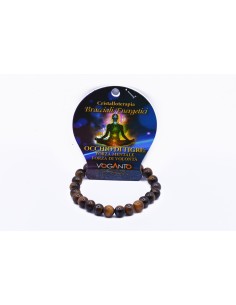 Bracciale energetico VOGANTO in pietra in vero Occhio di...