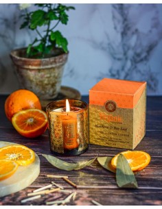 CANDELA ORGANIC LAVANDA IN CERA DI SOIA CON frammenti di...