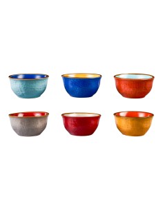Servizio da 6 ciotole pinzimonio ceramica colorata a...