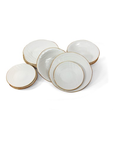 Servizio da 6 di Piatti Ceramica bianchi linea...