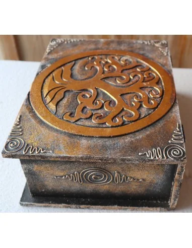 Scatola porta gioie in legno con inciso Albero...