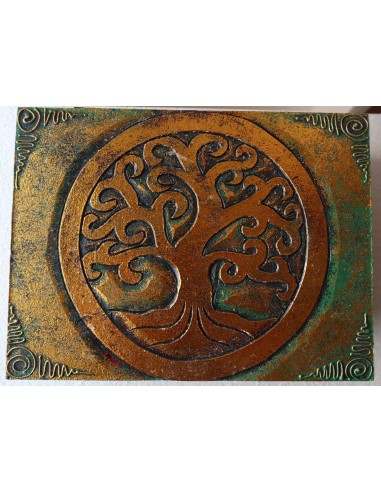 Scatola porta gioie in legno con inciso Albero...