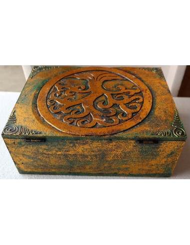Scatola porta gioie in legno con inciso Albero...