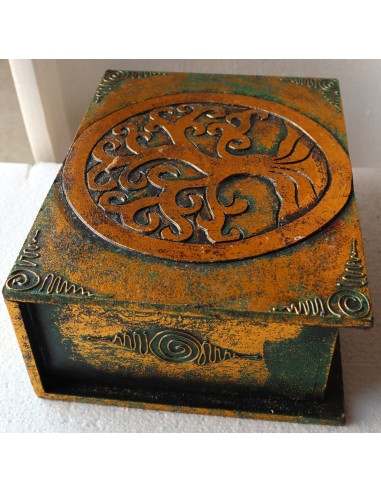 Scatola porta gioie in legno con inciso Albero...