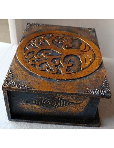 Scatola porta gioie in legno con inciso Albero...