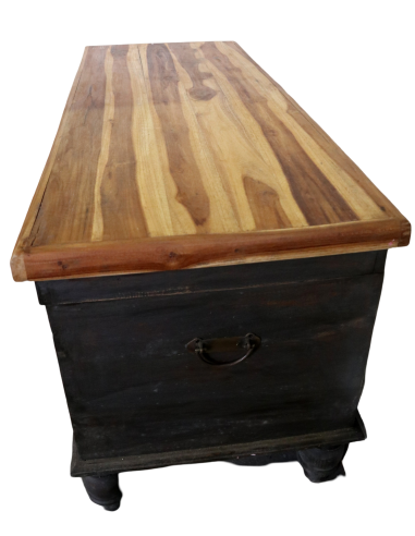 Cassapanca in legno di Teak intarsiato tipo...