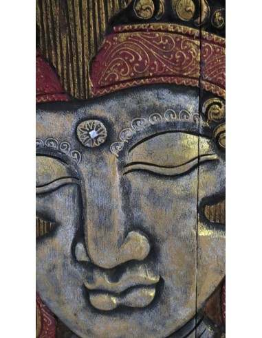 Pannello decorativo in legno trittico con...