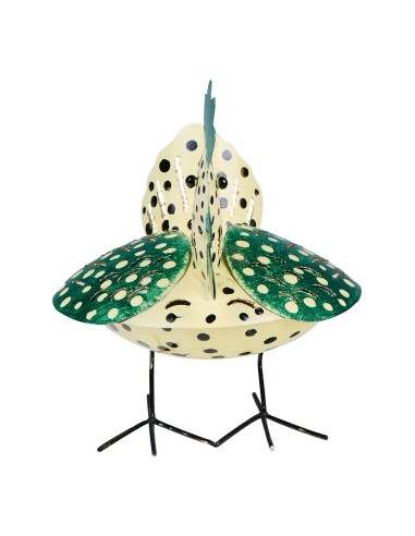 Gallina ZAMPIRONE IN METALLO a pois verde...