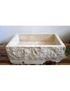 Lavandino in marmo chiaro regolare cm 60x40x17 lavabo... 2