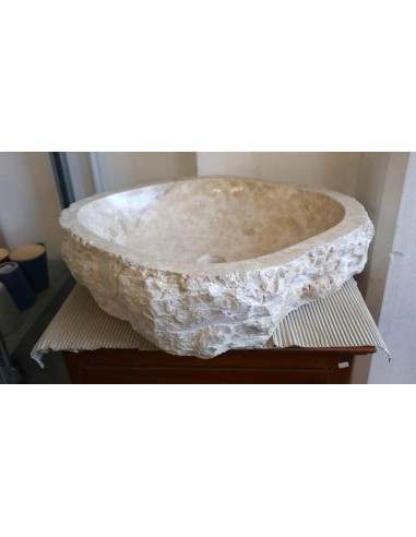 Lavandino in marmo chiaro irregolare cm...