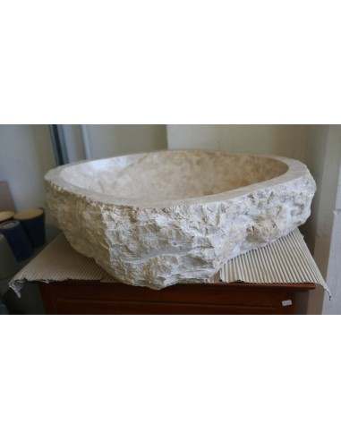 Lavandino in marmo chiaro irregolare cm...