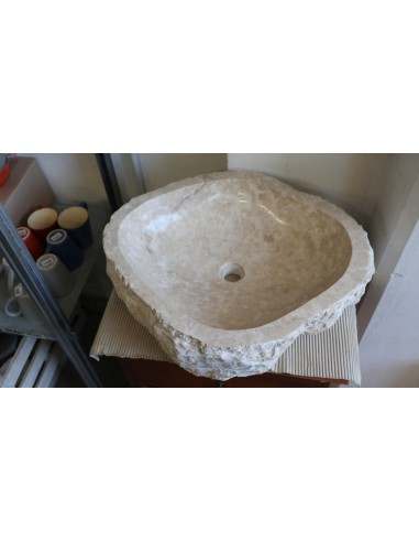 Lavandino in marmo chiaro irregolare cm...