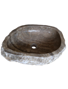 Lavandino in onice marrone miele pietra cm 56x43x14