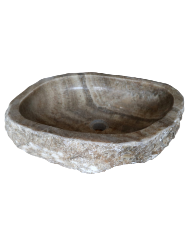 Lavandino in onice marrone miele pietra cm...
