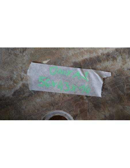 Lavandino in onice marrone miele pietra cm 56x43x14