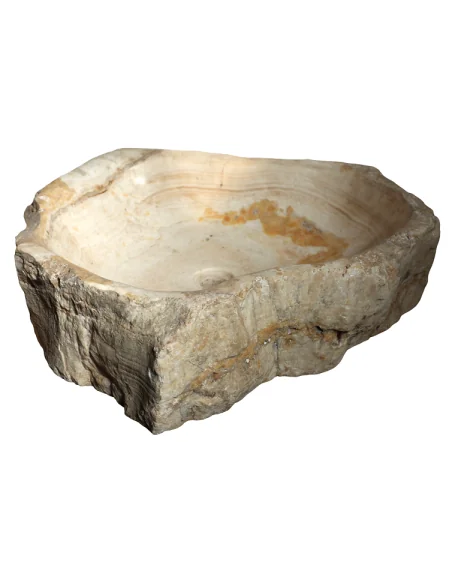 Lavandino in onice bianco chiaro pietra cm 58x56x15